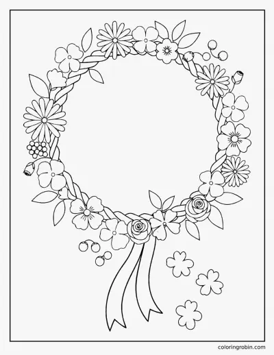 Flower Crown coloring page