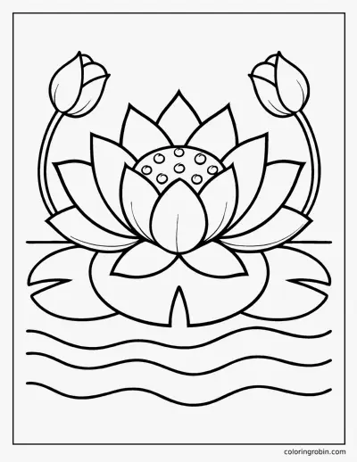 Lotus Flower coloring page