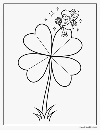 Clover Fairy coloring page