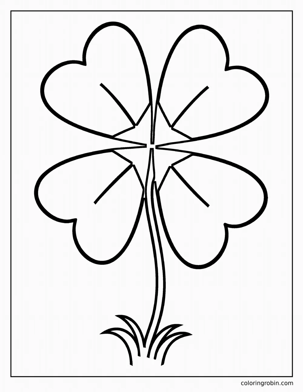 Four Leaf Clover coloring page