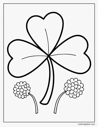 Three Leaf Clover coloring page