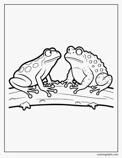 Frog and Toad coloring page