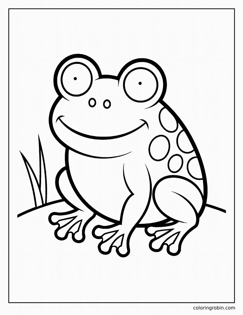 Frog coloring page