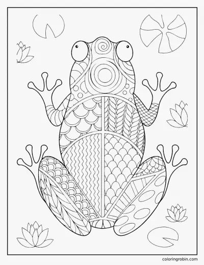 Patterned Frog coloring page