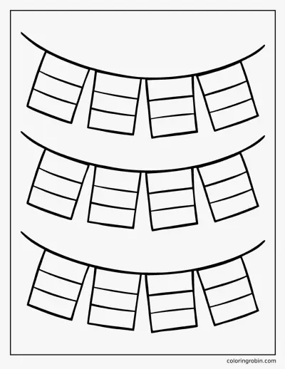 Flag Bunting coloring page