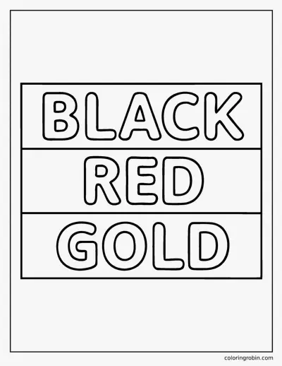 Flag with Color Guide coloring page