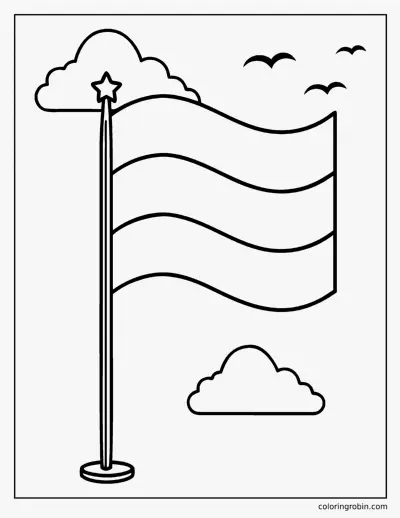 Waving Flag coloring page