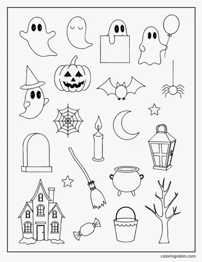 Ghost Doodle Page coloring page