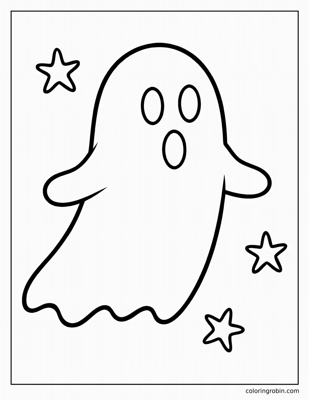 Ghost coloring page
