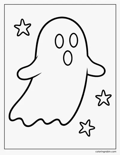 Ghost coloring page