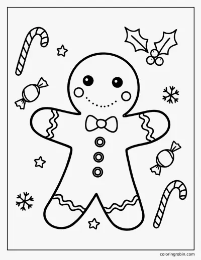 Big Gingerbread Man coloring page