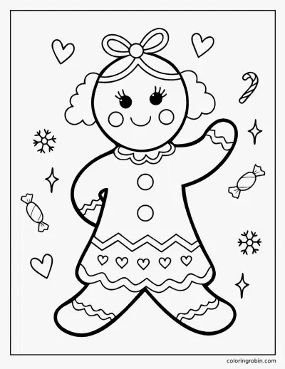 Gingerbread Girl coloring page
