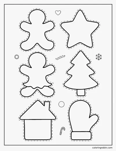 Gingerbread Templates to Cut Out coloring page
