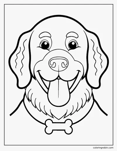 Golden Retriever Face coloring page
