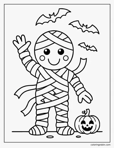 Cute Mummy coloring page