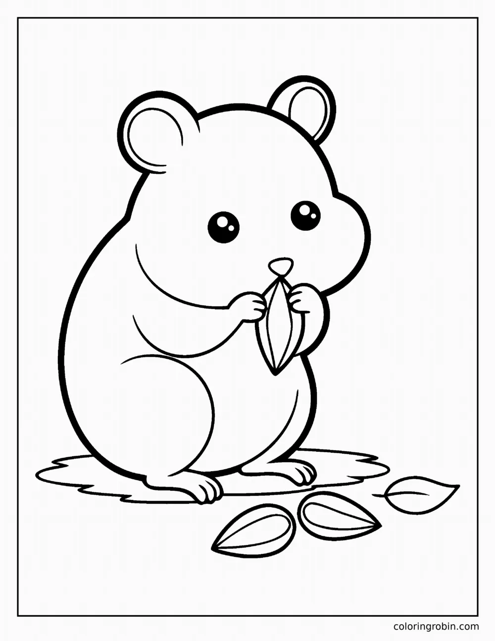 Cute Hamster coloring page
