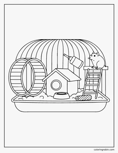 Hamster Cage coloring page