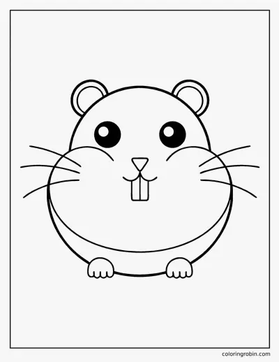 Hamster Face coloring page