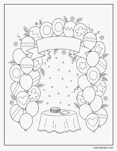 Balloon Arch coloring page