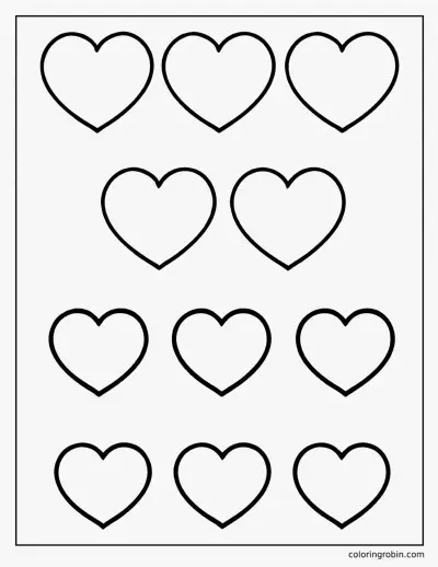 Heart Templates coloring page