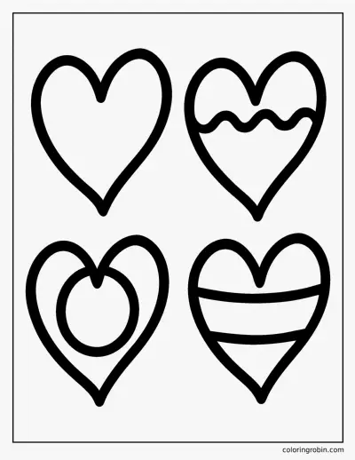 Toddler Hearts coloring page