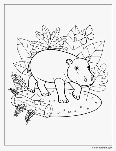 Pygmy Hippo coloring page
