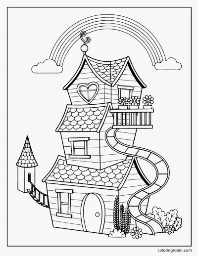 Dream House coloring page