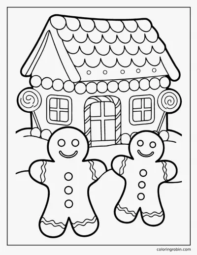 Gingerbread House coloring page