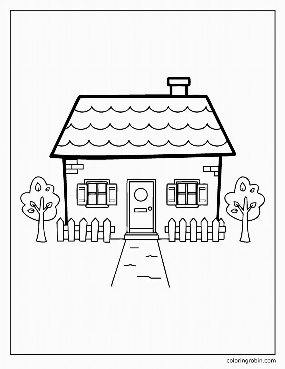House coloring page