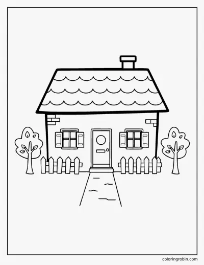 House coloring page