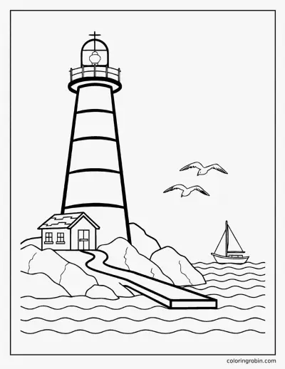 Lighthouse coloring page