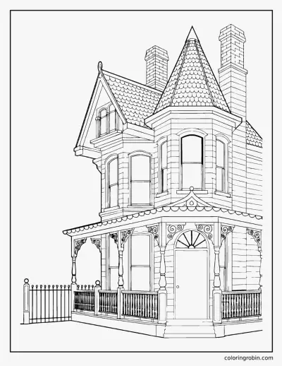 Victorian House coloring page