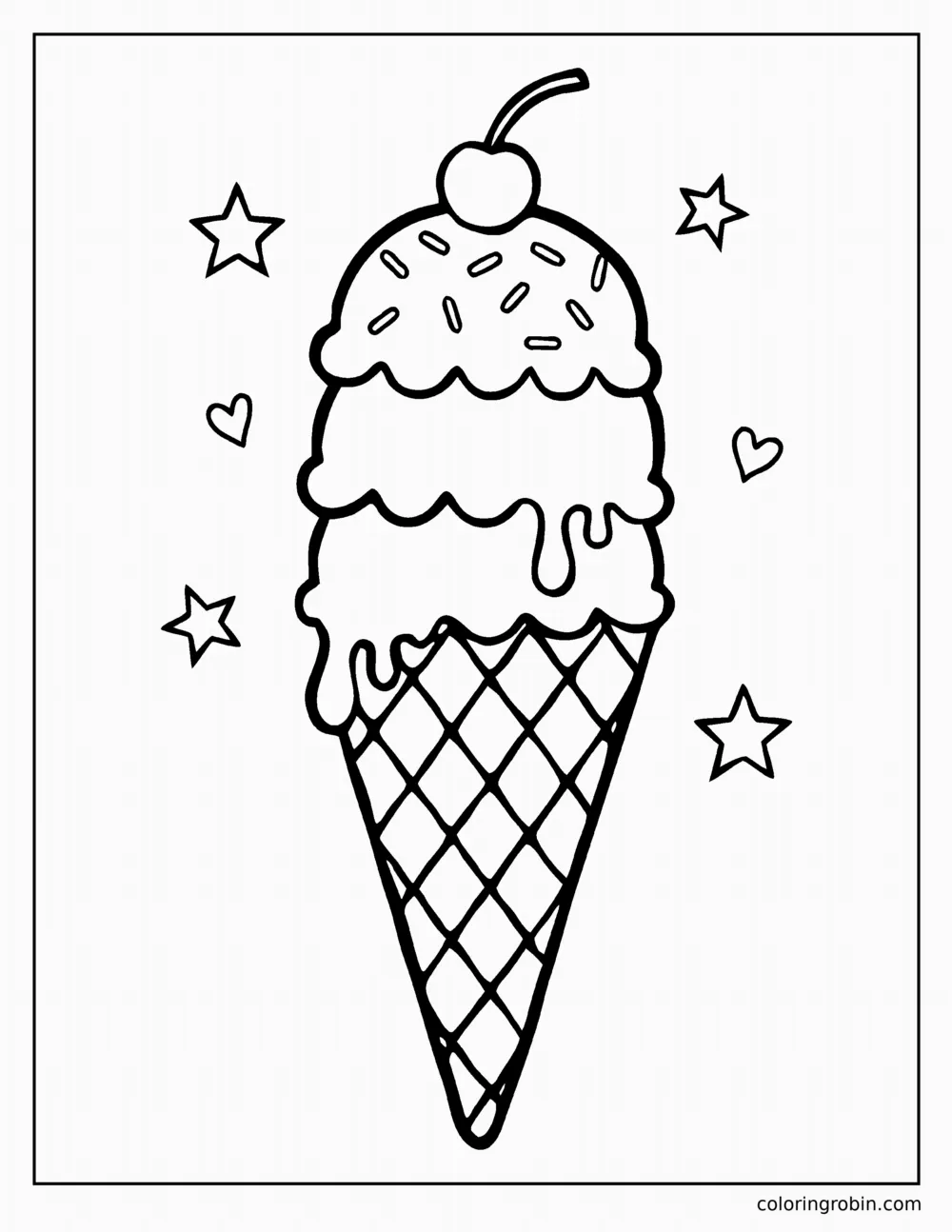 Ice Cream Cone coloring page