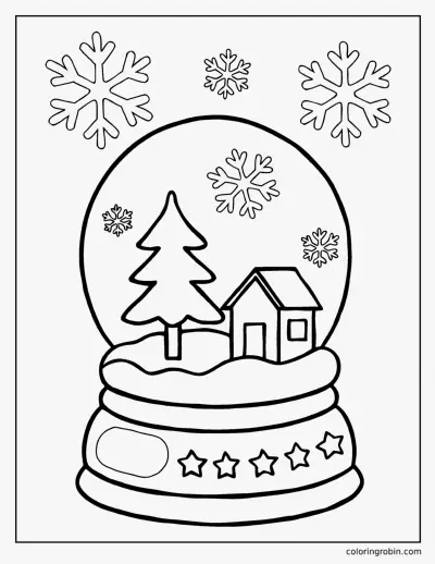 Snow Globe coloring page