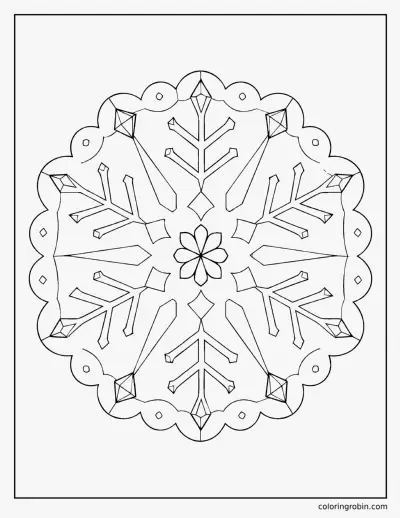 Snowflake Mandala coloring page
