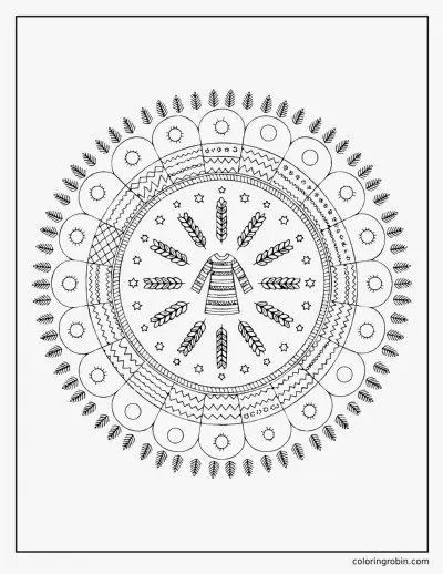 Coat of Many Colors Mandala coloring page