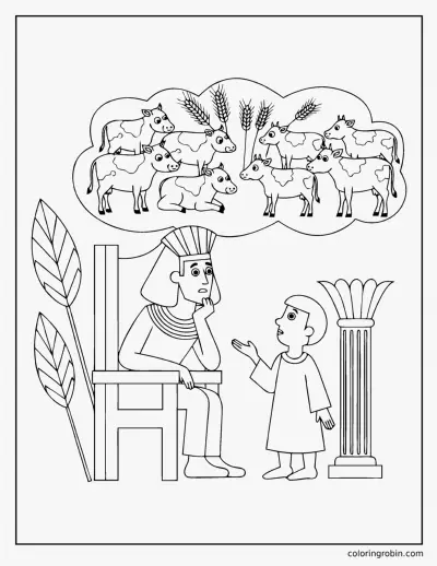 Joseph Explains Pharaohs Dream coloring page