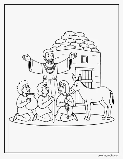Joseph Forgives His Brothers coloring page