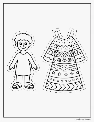 Joseph Paper Doll coloring page