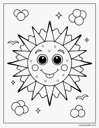 Big Sunshine coloring page
