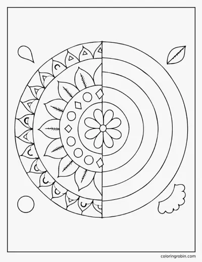 Mandala to Finish coloring page