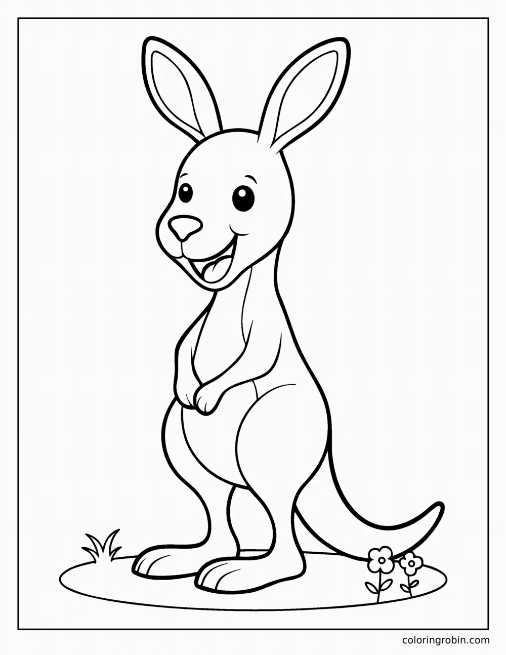 Cute Kangaroo coloring page