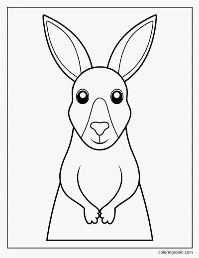 Kangaroo Face coloring page