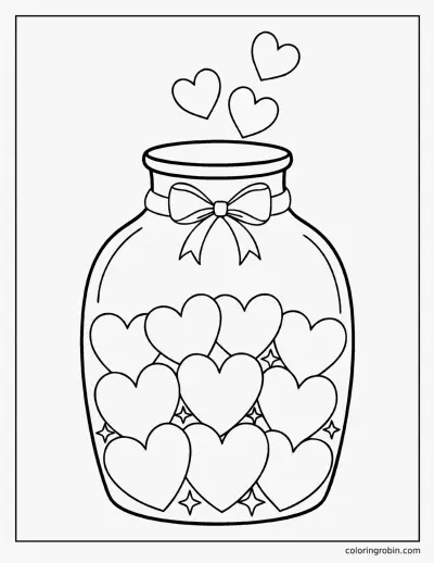 Kindness Jar coloring page