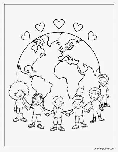 World Kindness Day coloring page
