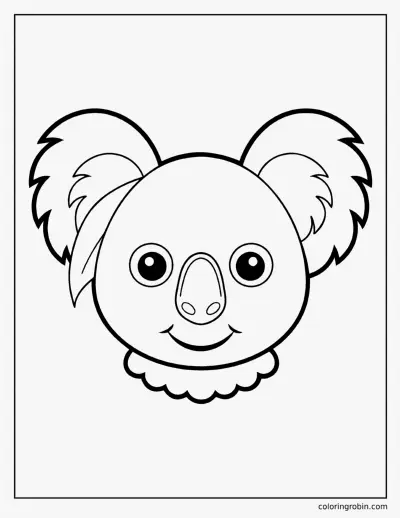 Koala Face coloring page
