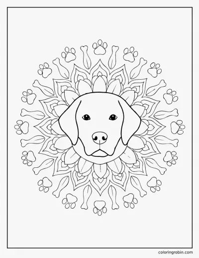 Labrador Mandala coloring page