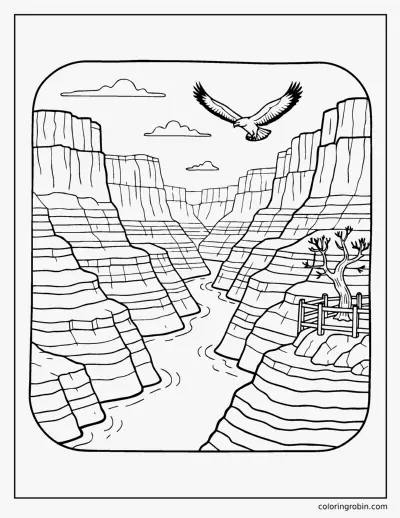Great Canyon coloring page