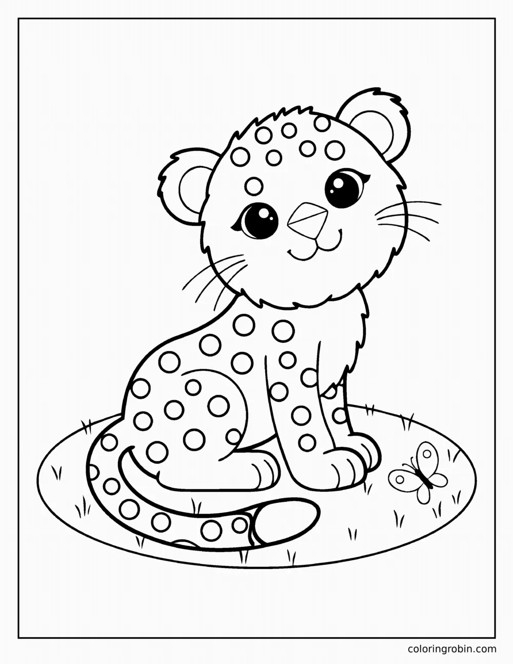 Leopard Cub coloring page