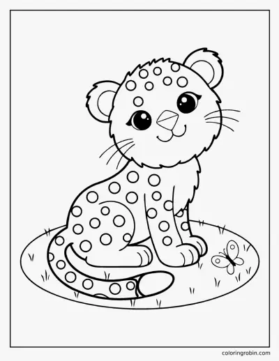 Leopard Cub coloring page